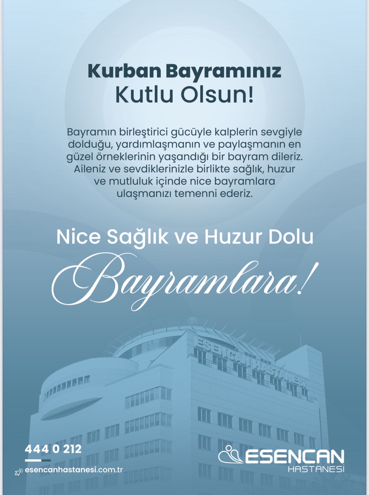 ESENCAN HASTANESİ KURBAN BAYRAMI KUTLAMA İLANI