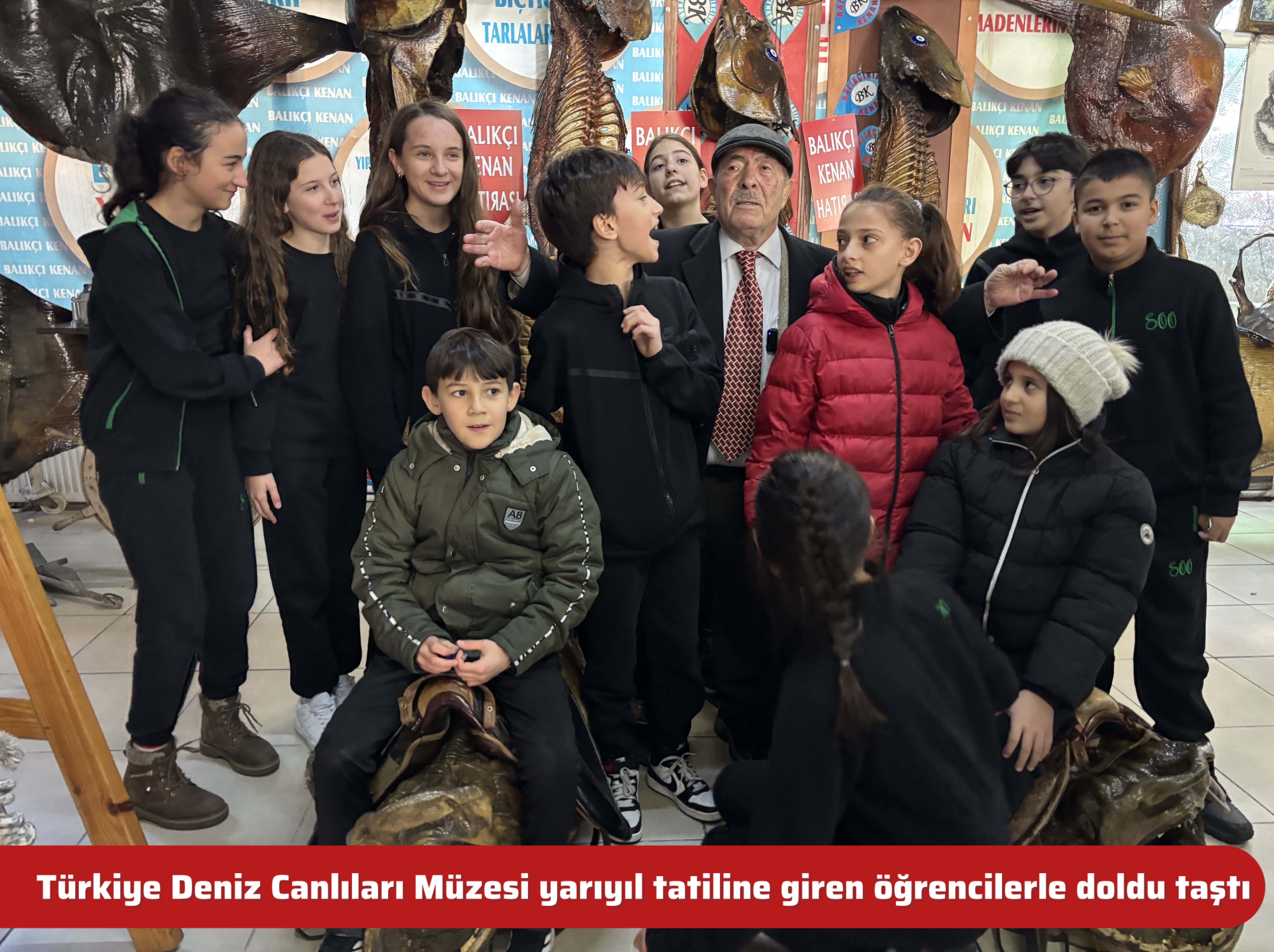 Türkiye Deniz Canlıları Müzesi yarıyıl tatiline giren öğrencilerle doldu taştı