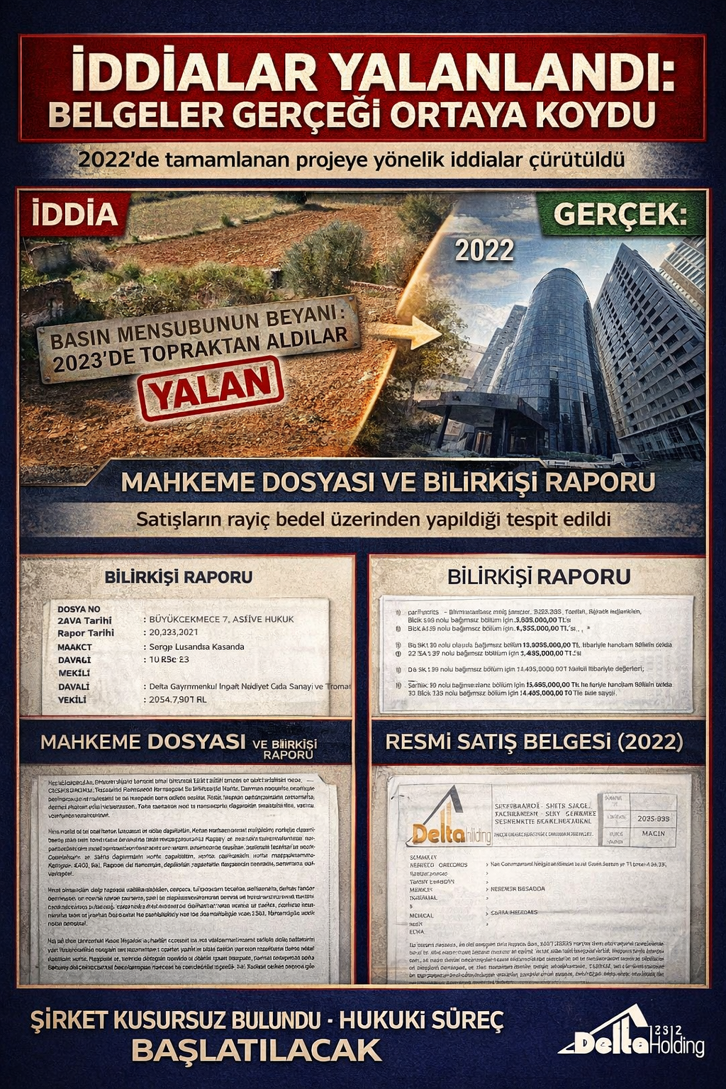 “BELGELER KONUŞTU: İDDİALAR TAMAMEN ÇÜRÜTÜLDÜ”